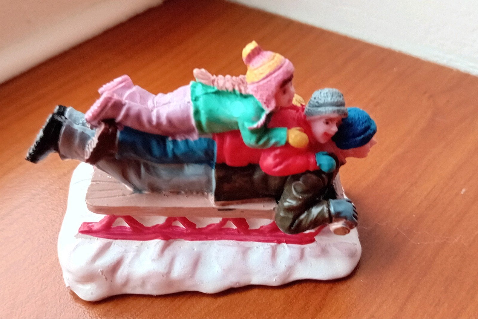 Lemax sledding with dad, Lemax figuur Kerstdorp, Ophalen of Verzenden