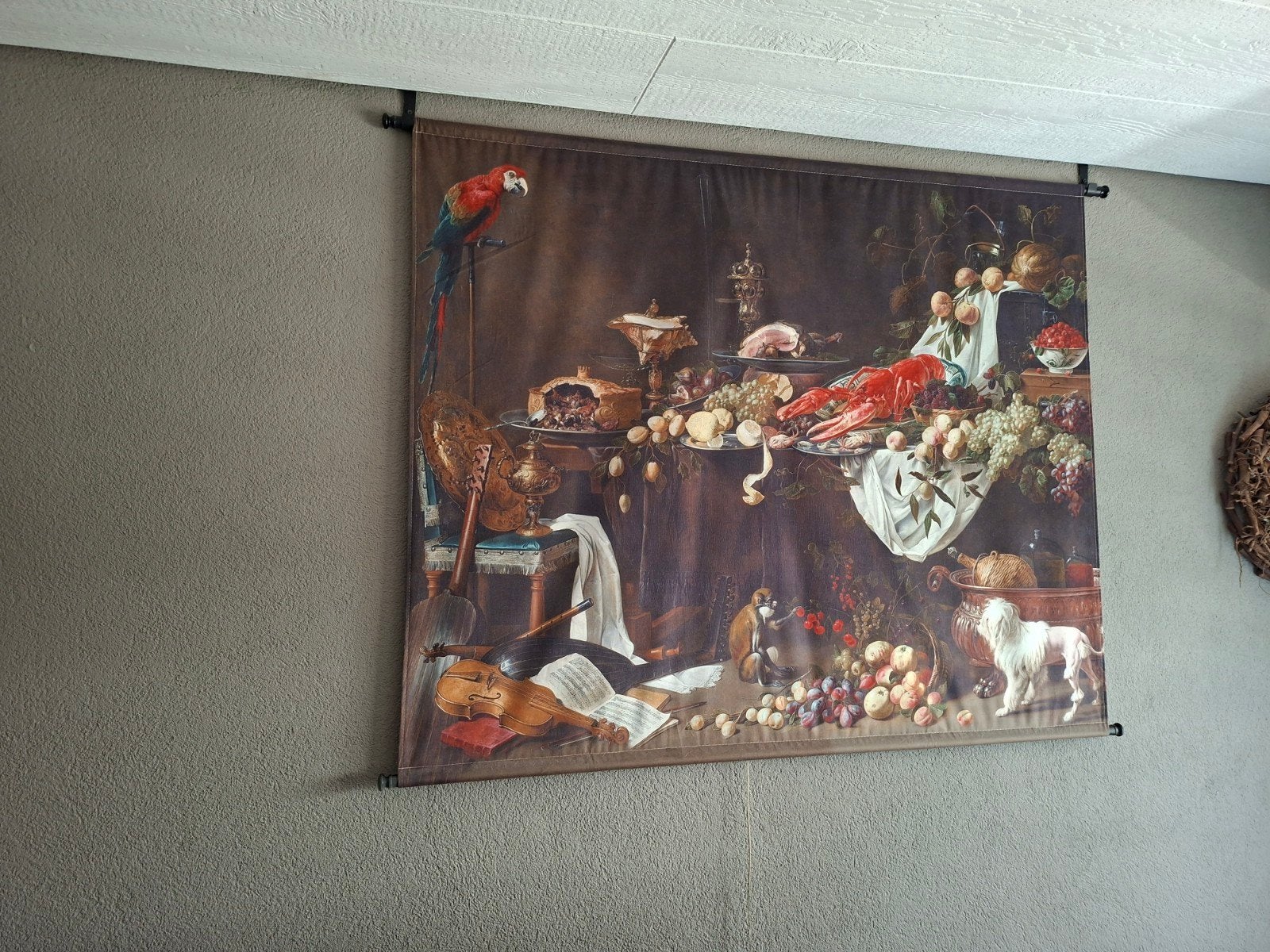 Wanddoek, Ophalen