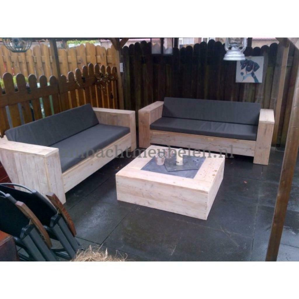 steigerhouten loungeset LOUNGEBANK Tuinbank Tuinmeubelen, Tuin en Terras, Ophalen, Nieuw, Steigerhout