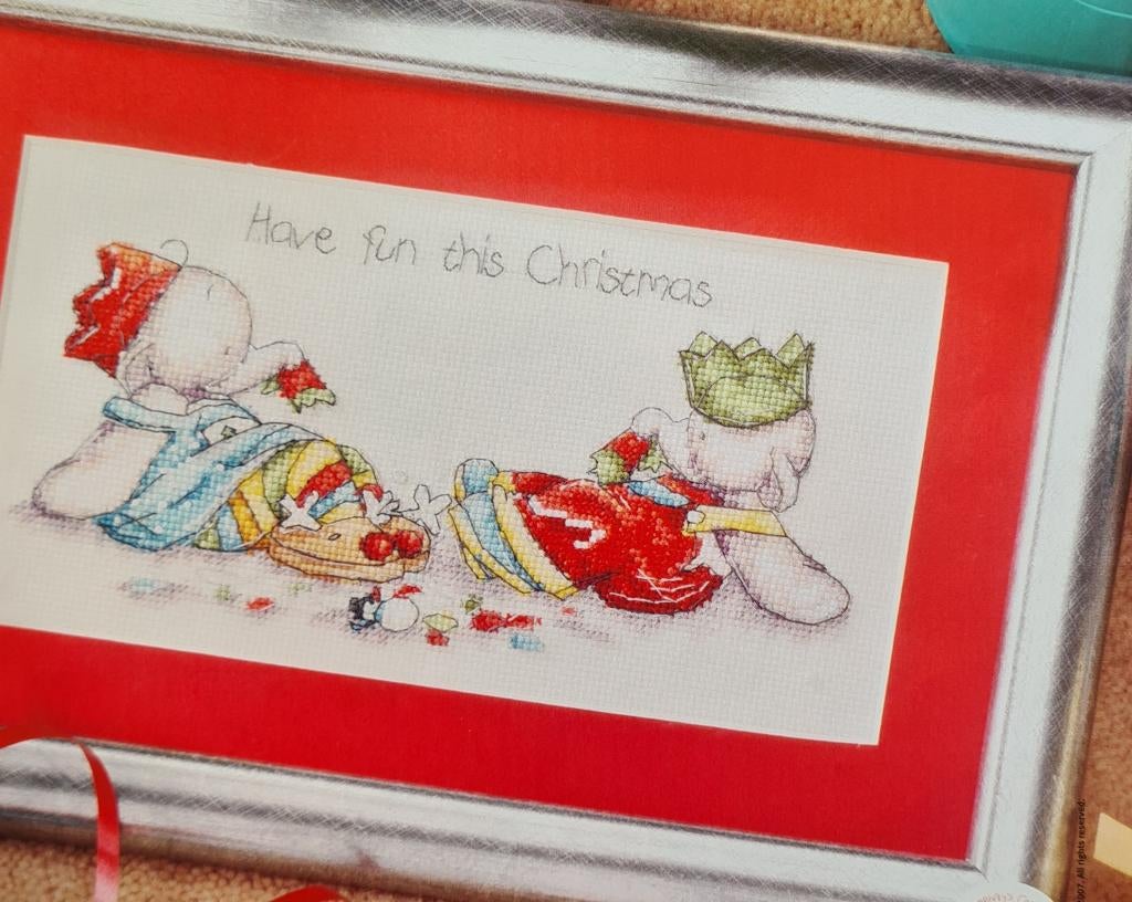 Humphrey & Lottie olifant Kerst borduurpatroon, Ophalen, Nieuw, Handborduren, Patroon