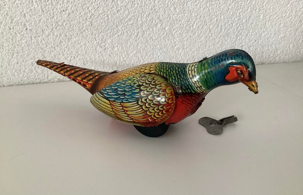 Blikken Fazant vogel Germany (Ges Gesch), Ophalen of Verzenden