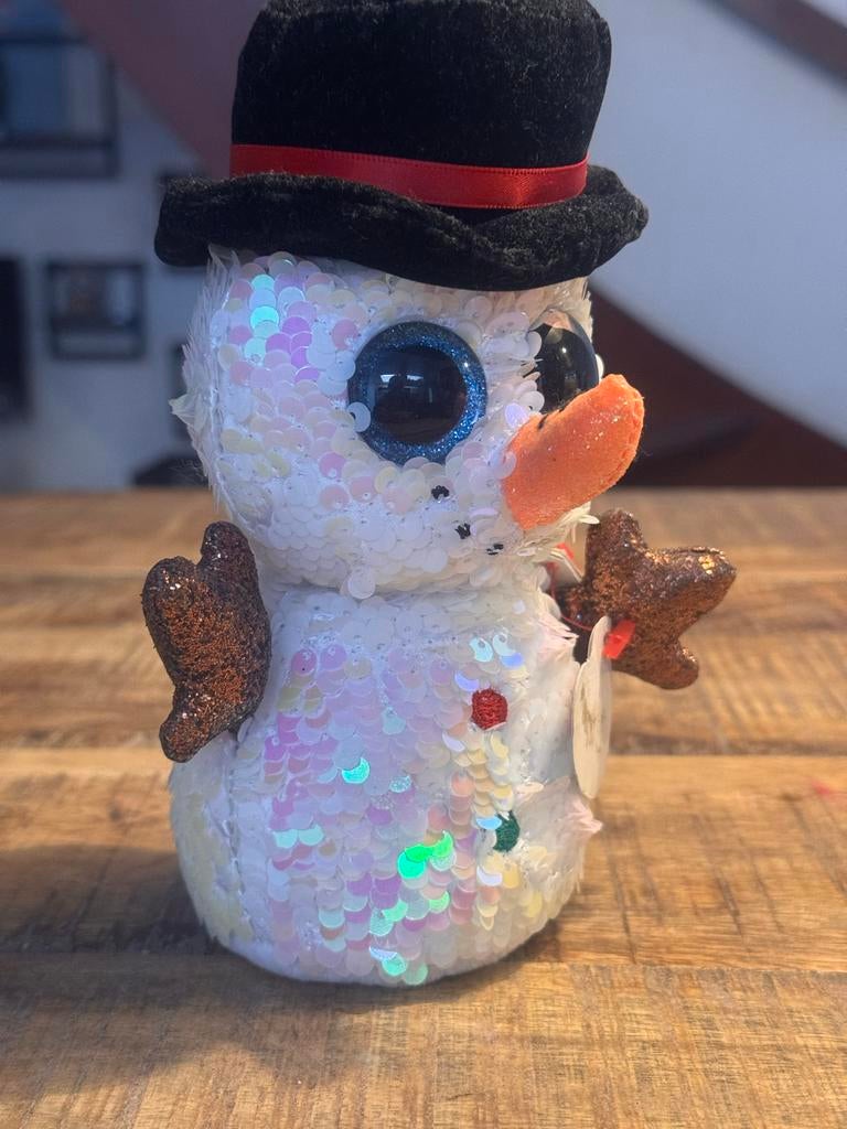 Ty Beanie Boo Melty Sneeuwman Pailletten, Ophalen of Verzenden, Nieuw, Overige typen