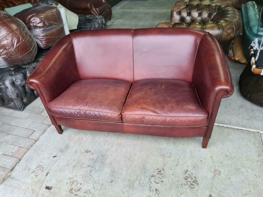 Chesterfield bank klassiek + GRATIS BEZORGD, Ophalen, Gebruikt, Chesterfield, Leer