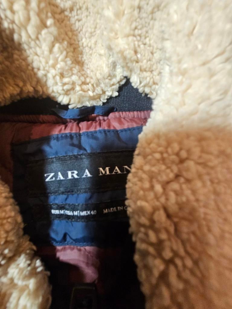 Donkerblauwe heren bomberjack, Kleding | Heren, Jassen | Zomer, Ophalen of Verzenden, Zo goed als nieuw, Zara Man, Maat 48/50 (M)