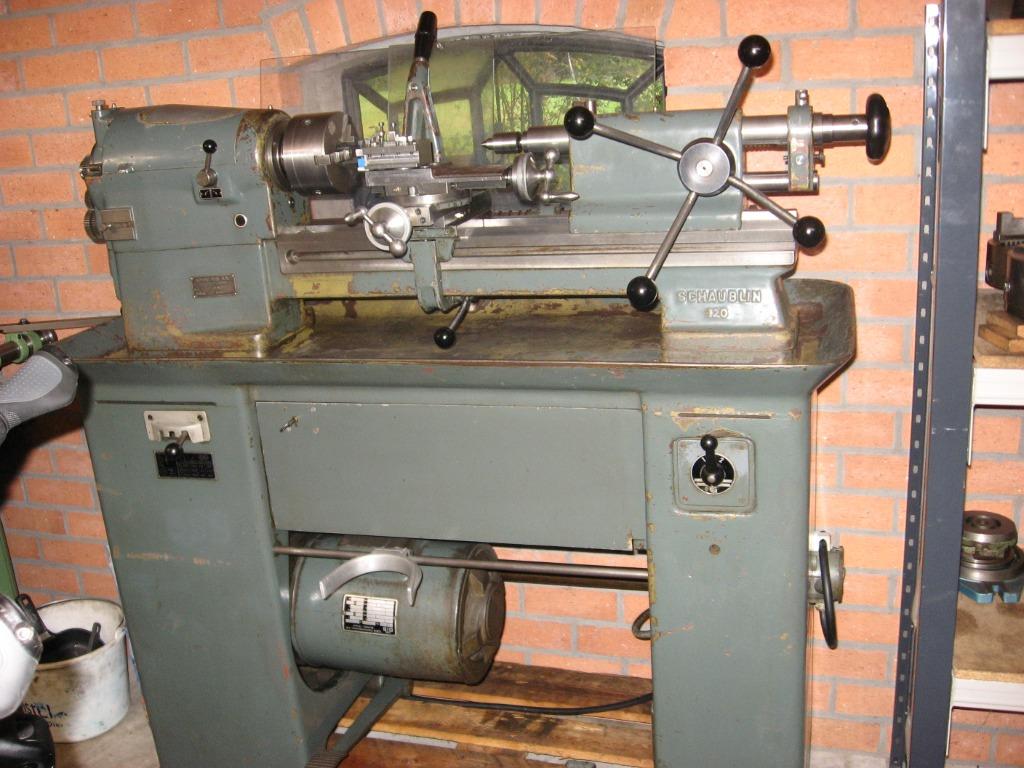 SCHAUBLIN DRAAIBANK Typ120/10 + SCHROEFDRAAD SNIJDEN, Doe-het-zelf en Verbouw, Draaibanken, Overige typen, Minder dan 500 mm, Ophalen of Verzenden