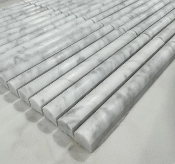 KitKat Kreta Bull Nose Bianco Carrara | Mozaiek tegels, Wandtegels, Nieuw, Minder dan 20 cm, 20 tot 40 cm