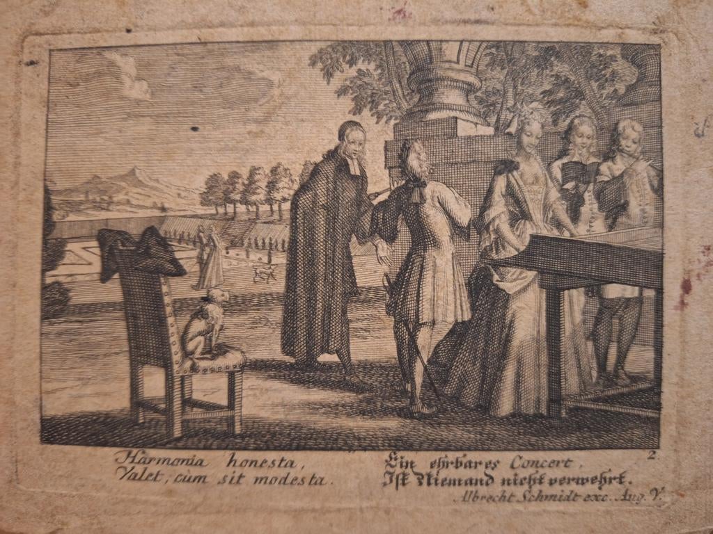 Antieke Gravure Albrecht Schmidt 1667 -1744, Ophalen of Verzenden
