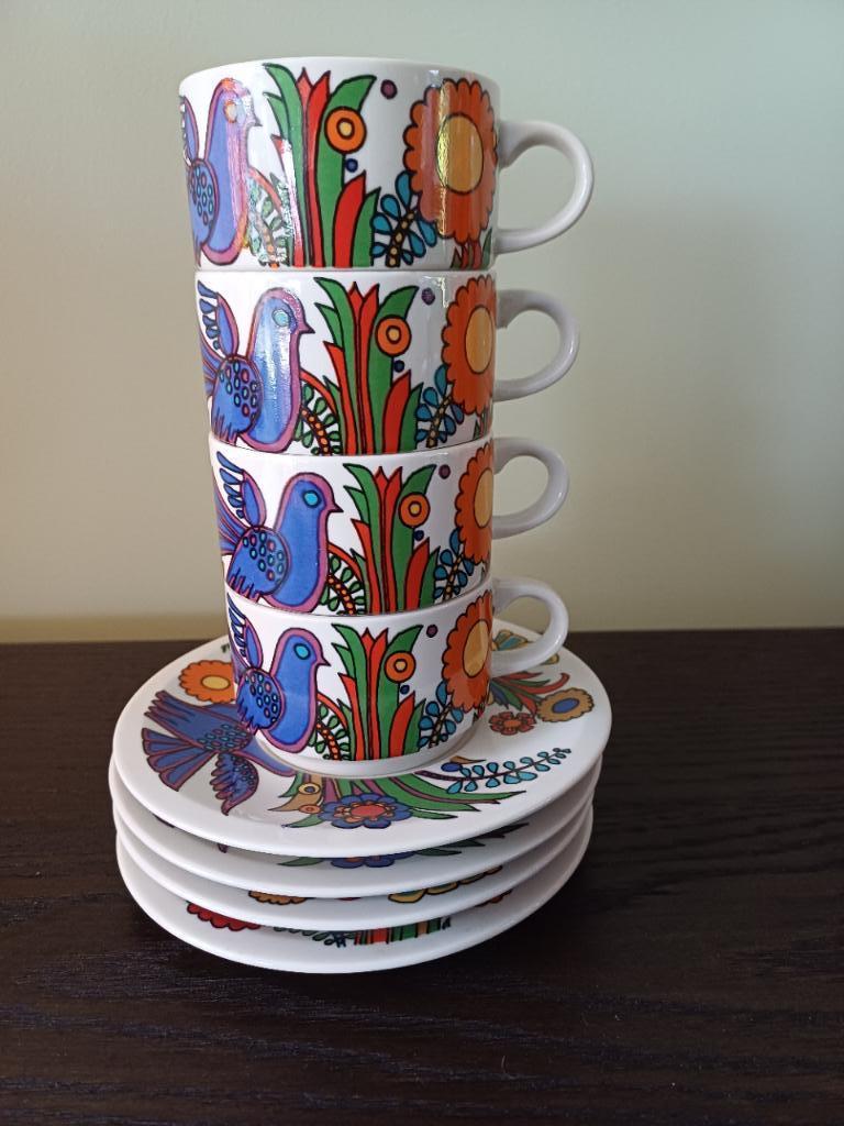 Acapulco Villeroy & Boch espresso kop en schotels, Ophalen of Verzenden, Zo goed als nieuw, Overige stijlen, Kop(pen) en/of Schotel(s)