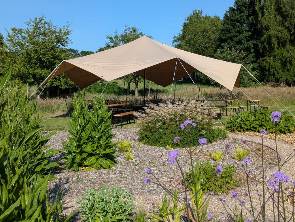 Stretchtent te huur | 10 x 8 meter | incl. gratis ...., Ophalen, Zo goed als nieuw, Geboorte of Huwelijk