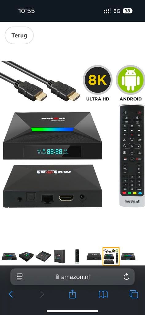 Mutant se pro Max, Audio, Tv en Foto, Mediaspelers, Zo goed als nieuw, Minder dan 500 GB, HDMI, Ophalen of Verzenden