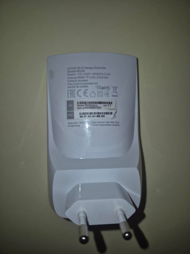 TP-Link ac750 RE200 WiFi Range Extender, Computers en Software, WiFi-versterkers, Ophalen of Verzenden, Gebruikt, TP-Link