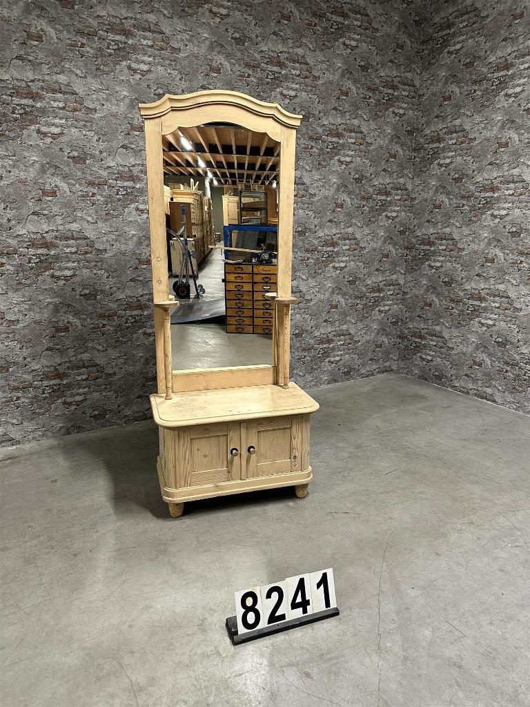 Antiek grenen make-up tafel | Onderstuk met spiegel nr8241, Ophalen of Verzenden