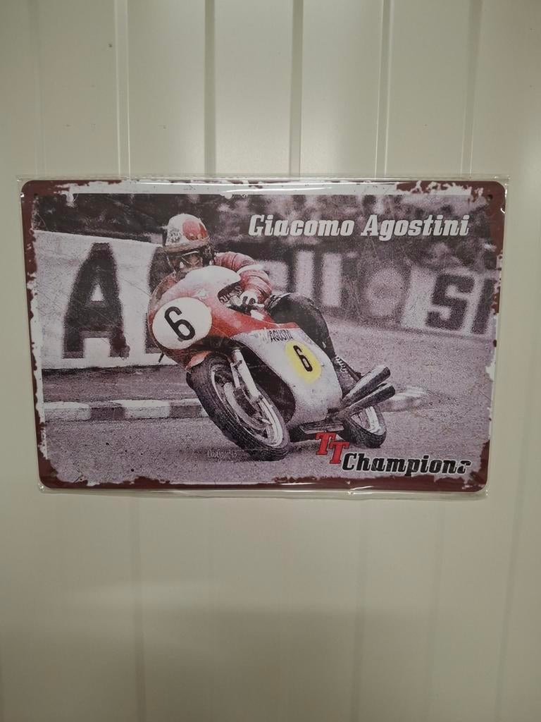 Agostini mv agusta angel nieto  TT, Ophalen of Verzenden, Nieuw, Reclamebord