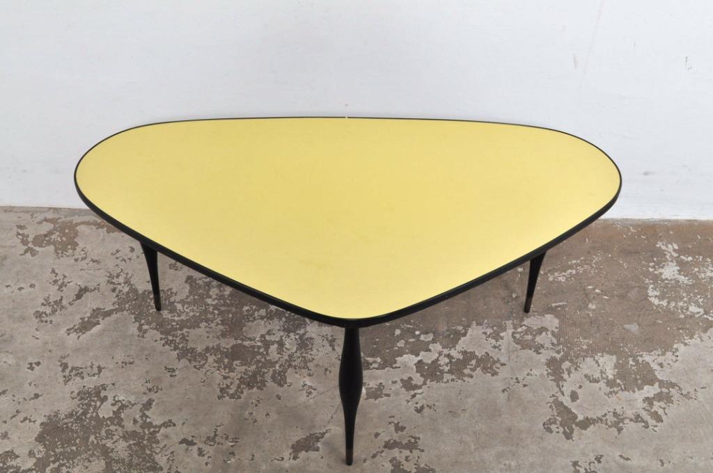 Vintage formica salontafel tafel jaren 60, Gebruikt, 100 tot 150 cm, Rechthoekig, 50 tot 100 cm