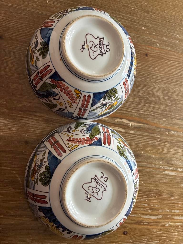 Twee Makkum Aardewerk Kommen, Antiek en Kunst, Antiek | Keramiek en Aardewerk, Ophalen