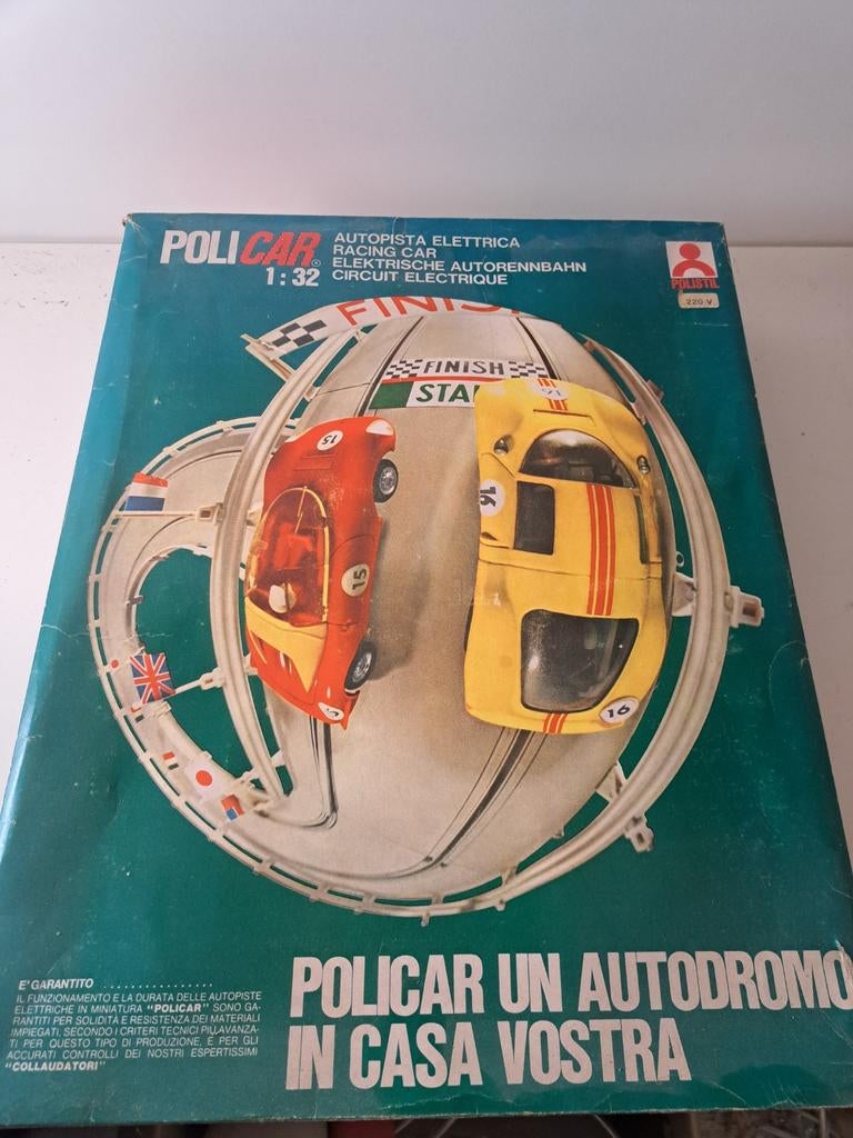 Polistil Policar Racebaan 1:32, Kinderen en Baby's, Speelgoed | Racebanen, Overige merken, Ophalen of Verzenden, Elektrisch, Racebaan