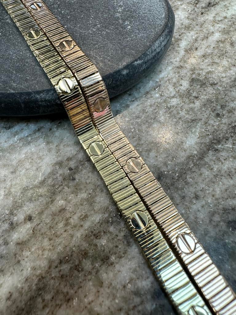 Prachtige 14k gouden Cartier-stijl setje, Ophalen of Verzenden, Nieuw, Goud