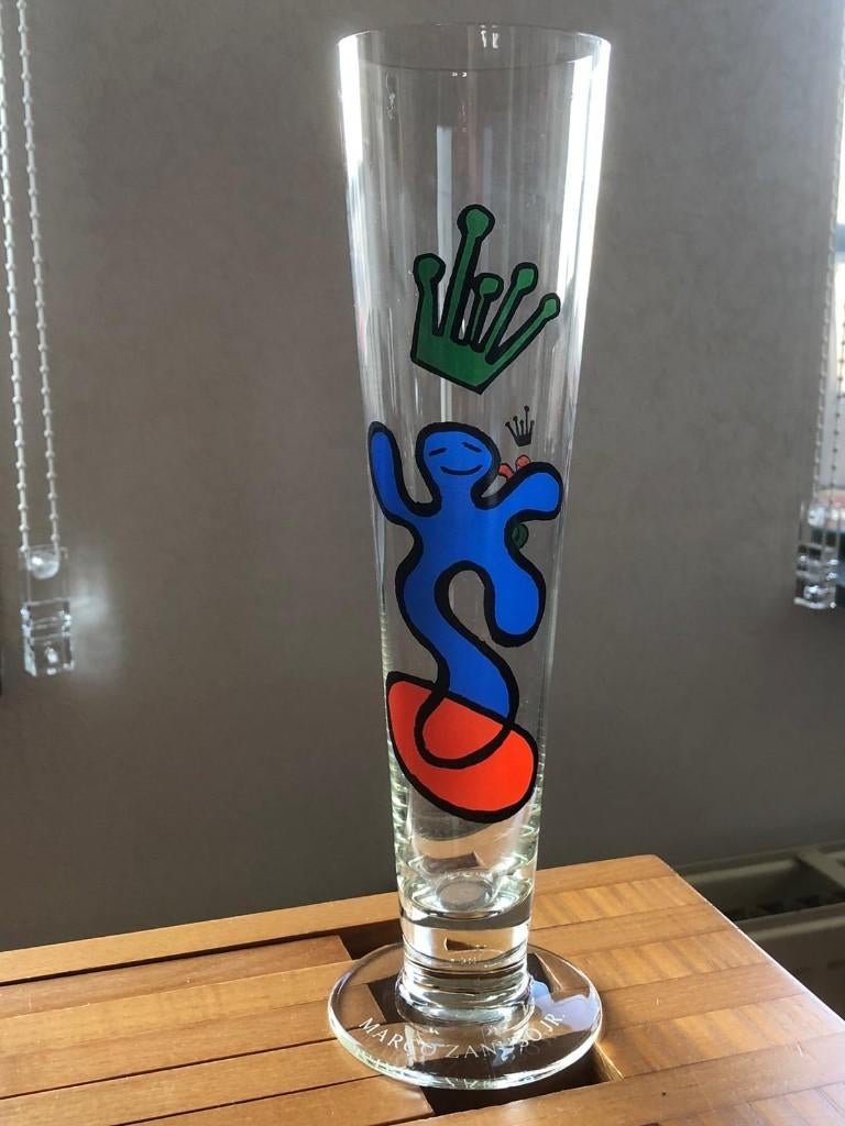 Bierglas the dancing man van Marco Zanuso jr., Ophalen of Verzenden, Zo goed als nieuw, Bierglas