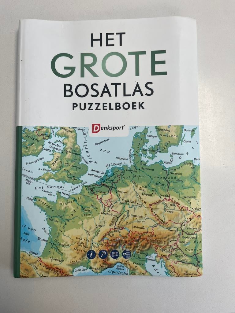 Peter Vroege - Denksport Het Grote Bosatlas Puzzelboek, Boeken, Hobby en Vrije tijd, Ophalen, Nieuw, Peter Vroege; Tjeerd Tichelaar