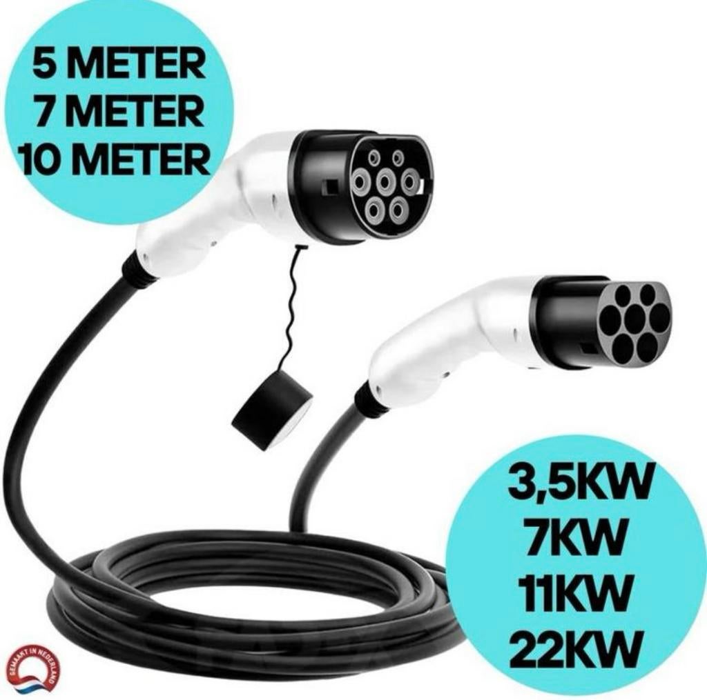 Autolaadkabel 5/7/10m|3,5kW 7kW 11kW 22kW–1/3-fase, Auto diversen, Laadpalen, Ophalen of Verzenden, Nieuw, Laadkabel