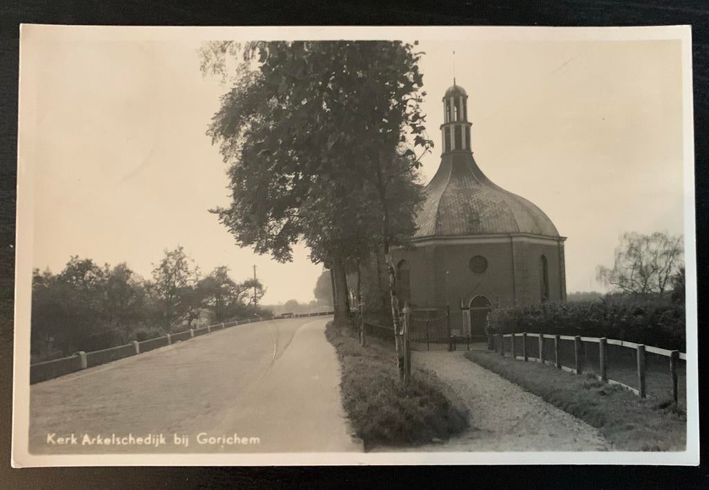 Ansichtkaart Kerk Arkelschedijk bij Gorinchem Arkel (gelopen, Ophalen of Verzenden, 1940 tot 1960, Gelopen, Zuid-Holland