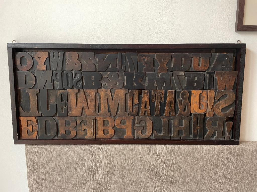 Vintage Houten Letters wand decoractie, Ophalen of Verzenden
