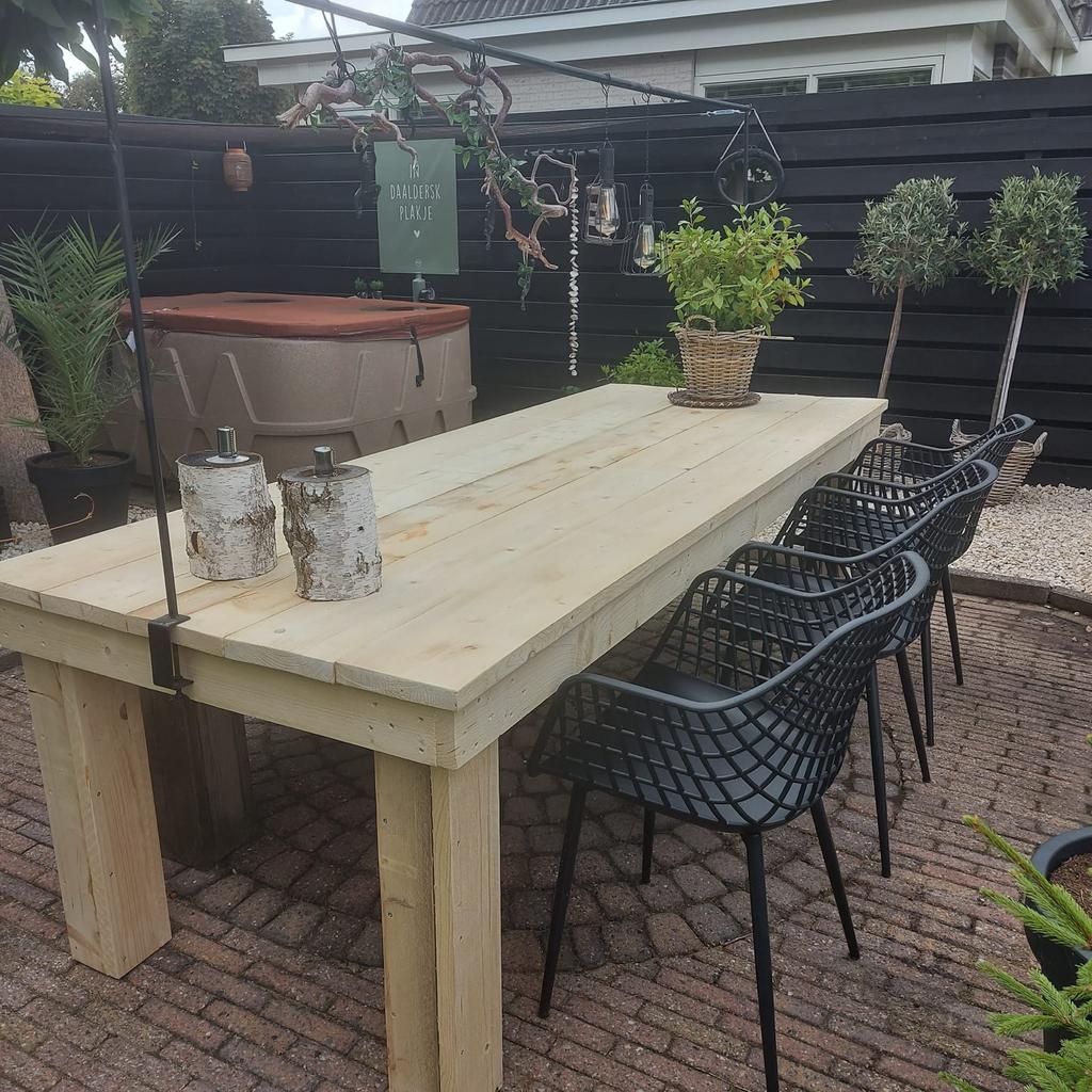 Tuintafel tafel van steigerhout of van douglashout nieuw., Ophalen of Verzenden, Nieuw, Rechthoekig, Wicker