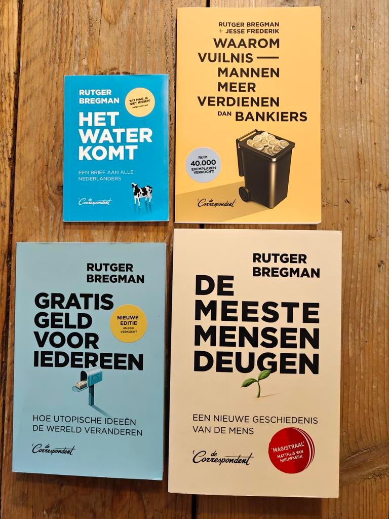 4 Boeken van Rutger Bregman., Ophalen of Verzenden, Zo goed als nieuw, Economie en Marketing