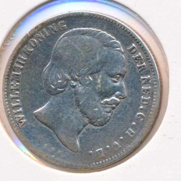 Nederland halve gulden 1857 Willem 3, ½ gulden, Koning Willem III, Zilver, Ophalen of Verzenden