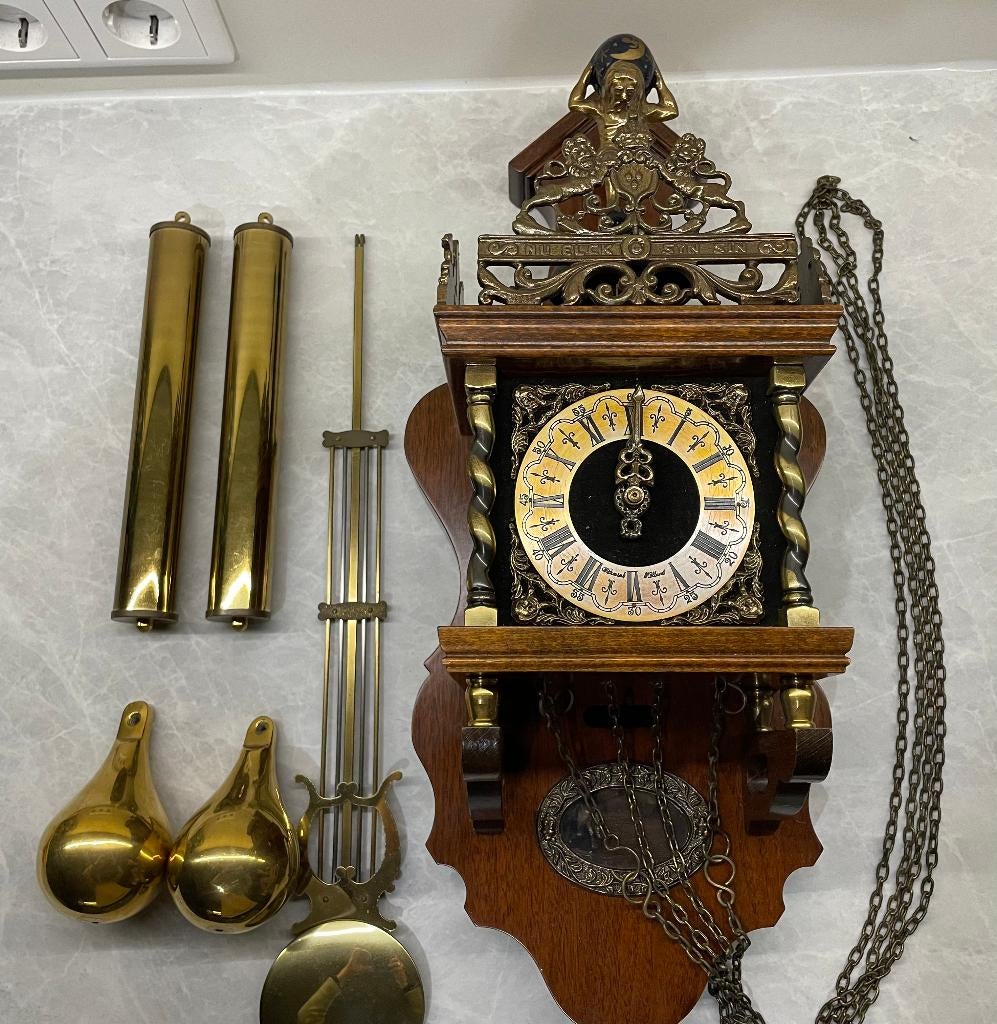 Originele WUBA Warmink Zaanse Klok 8-daags uurwerk Compleet, Antiek en Kunst, Antiek | Klokken, Ophalen of Verzenden