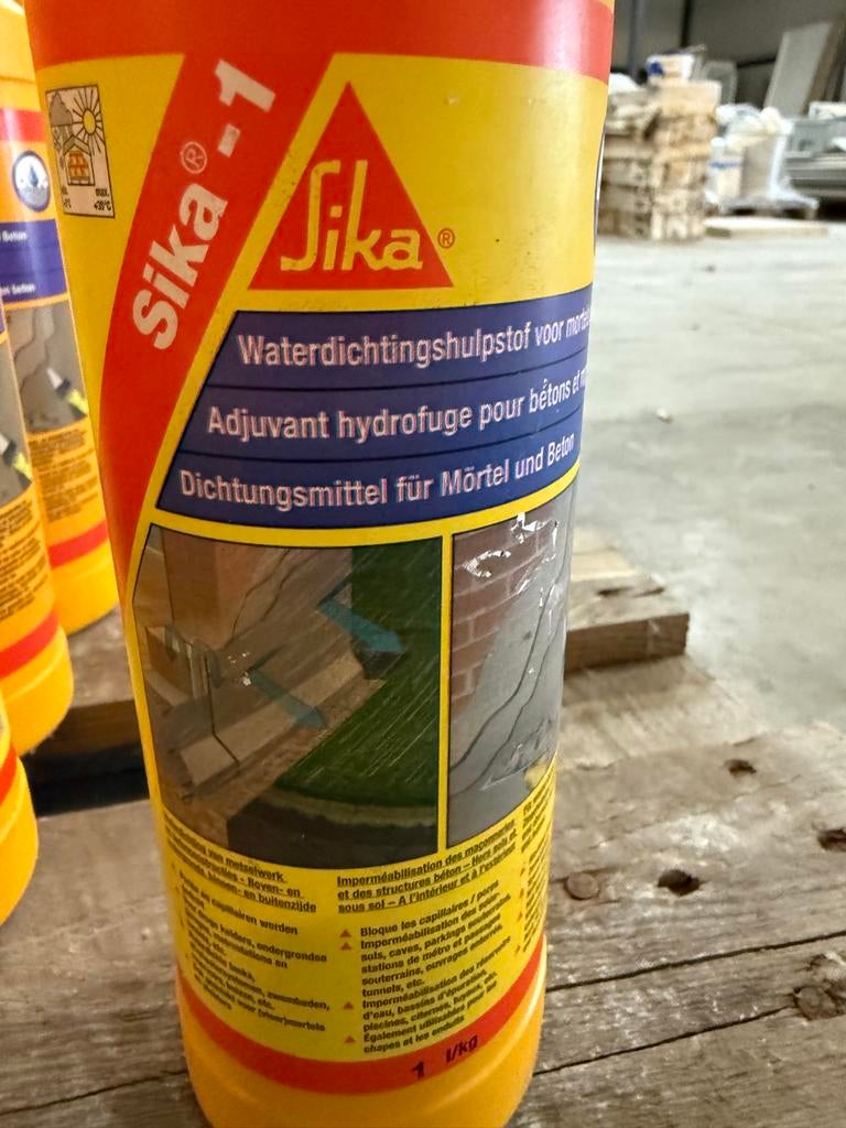 Sika-1 Waterdichtingshulpstof voor Mortel en Beton, Overige materialen, Nieuw, Minder dan 5 m², Ophalen