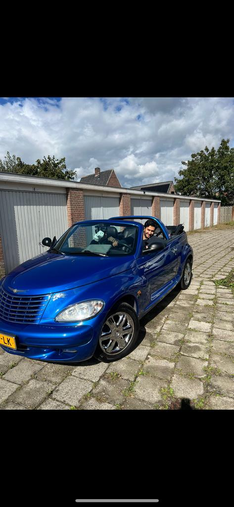 Chrysler PT Cruiser 2.4 I 16V Cabrio 2007 Blauw, Auto's, Chrysler, Voorwielaandrijving, 450 kg, Zwart, Cabriolet