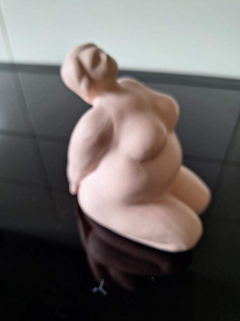 Dikke Dame Beeldje Keramiek, Tuin en Terras, Tuinbeelden, Ophalen of Verzenden, Gebruikt, Overige materialen, Mensenbeeld