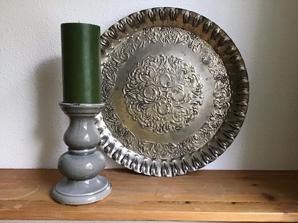 Marokkaans oosters dienblad, ibiza style. Ø 37 Cm., Ophalen of Verzenden, Zo goed als nieuw, Rond