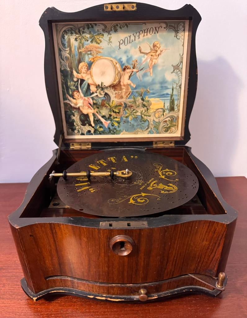 Antieke Polyphon muziekdoos – werkend  (ca. 1900), Ophalen