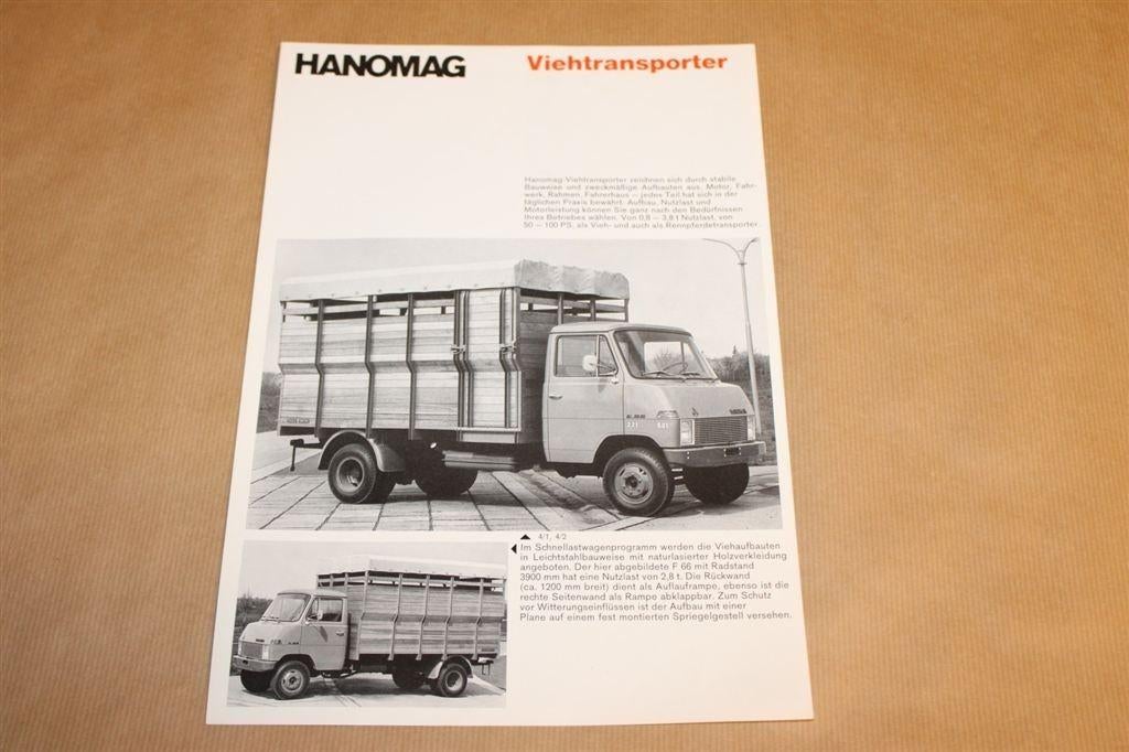 Zeldzame folder - Hanomag Veetransporter - 1965, Ophalen of Verzenden, Zo goed als nieuw, Tractor en Landbouw