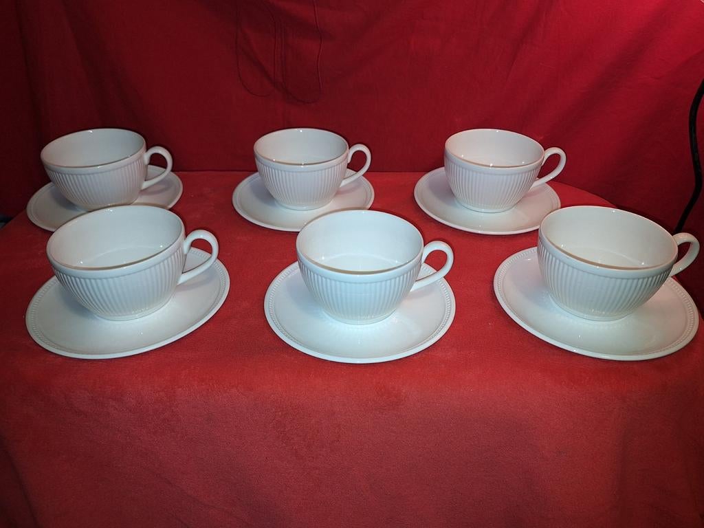 Soepkommen AH Wedgwood Windsor Soep Koppen met Schotels, Ophalen of Verzenden, Nieuw, Wedgwood, Kom(men)