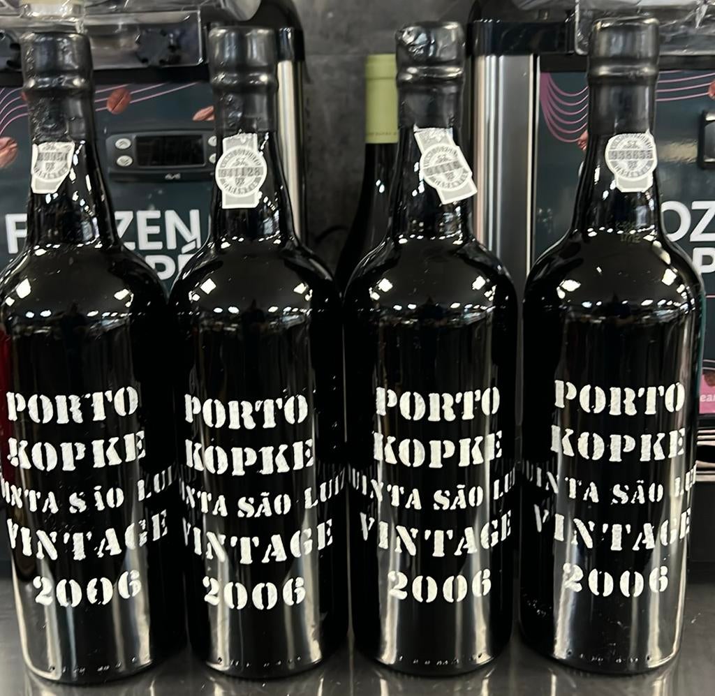 4 flessen 2006 Kopke Vintage Port Quinta São Luiz, Verzamelen, Wijnen, Zo goed als nieuw, Port, Overige gebieden, Vol, Ophalen of Verzenden