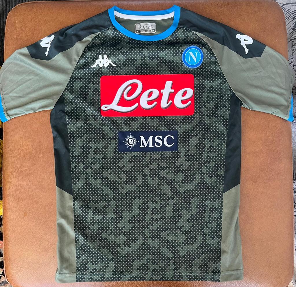 SSC Napoli football kit Kappa, Sport en Fitness, Voetbal, Ophalen of Verzenden, Zo goed als nieuw, Set