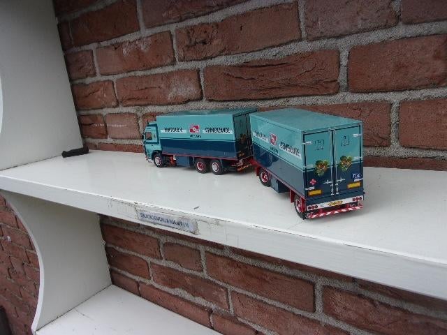 Tekno  Scania  142M  V8  van  van  Rijn  B.V., Hobby en Vrije tijd, Modelauto's | 1:50, Ophalen of Verzenden, Nieuw, Bus of Vrachtwagen