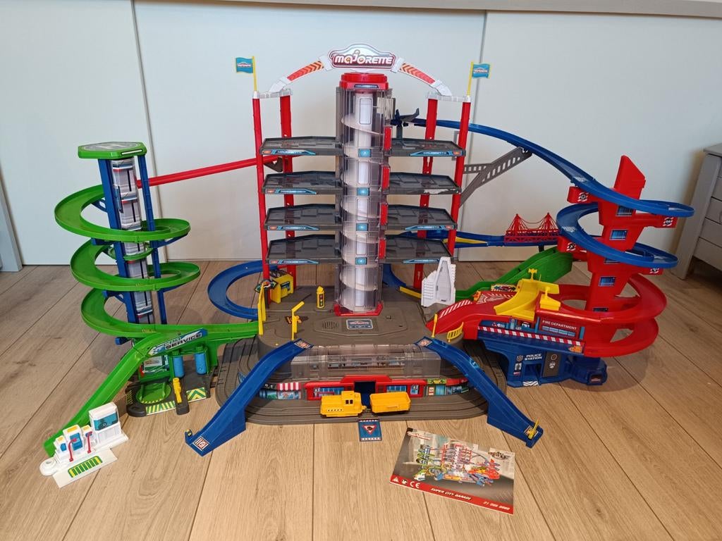 Majorette super city garage / auto garage, Kinderen en Baby's, Speelgoed | Racebanen, Ophalen, Gebruikt, Elektrisch, Overige merken