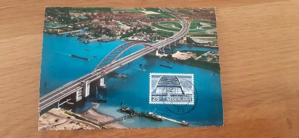 Rotterdam van Brienenoordbrug, Ophalen of Verzenden, 1960 tot 1980, Gelopen, Zuid-Holland