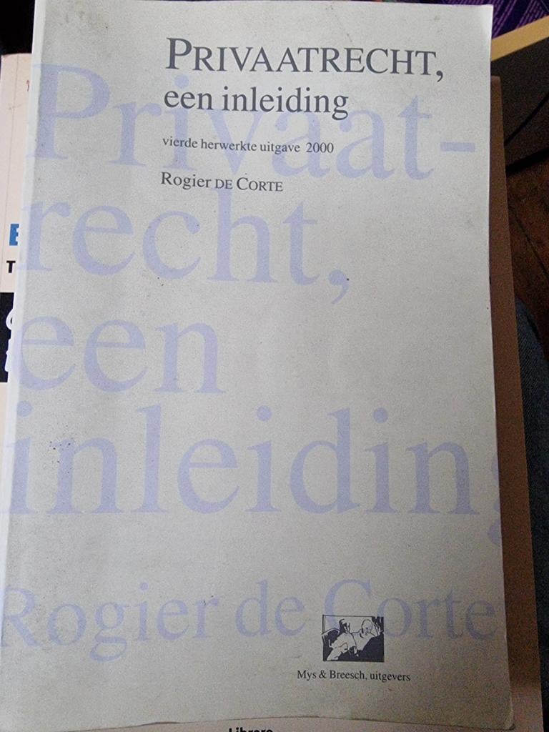 Privaatrecht een inleiding rogier de corte, Ophalen of Verzenden, Alpha, Gelezen, HBO