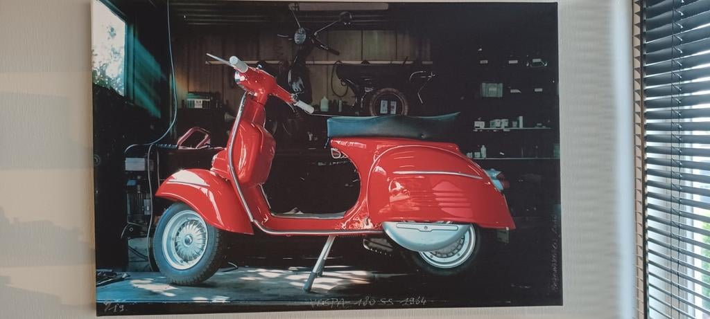 Vespa  180 ss schilderij, Ophalen, Zo goed als nieuw, Reclamebord