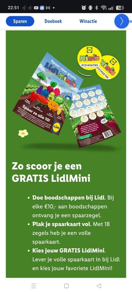 Lidl Mini's Spaarzegels, Ophalen of Verzenden, Winkel, Super of Benzinepomp, Zegels, Bonnen of Punten