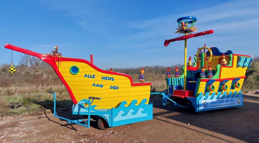 Prijswinnende Carnavalswagen – Alle Hens aan Dek, Hobby en Vrije tijd, Feestartikelen, Ophalen, Gebruikt, Overige typen, Carnaval