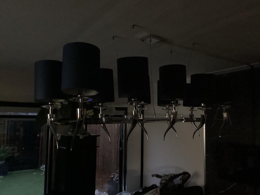 Hanglamp Eicholtz, Ophalen, Modern strak romantische, Zo goed als nieuw, Glas