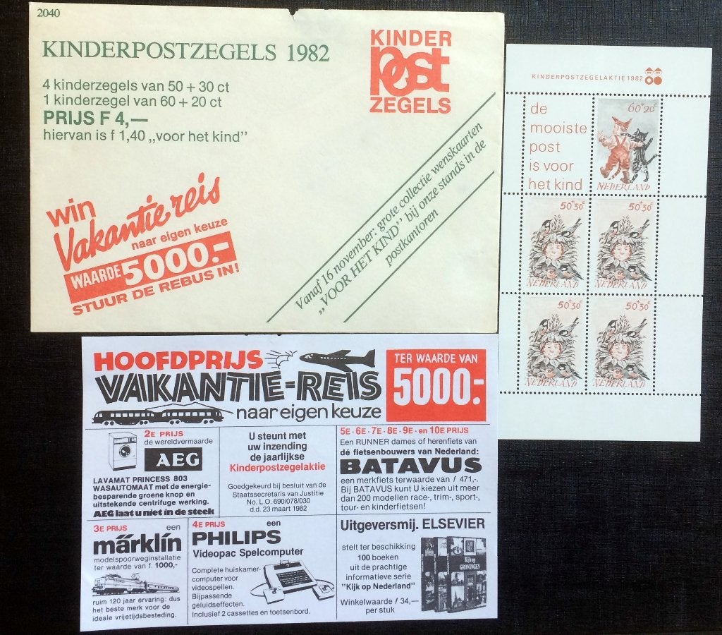 Kinderpostzegels 1982, Postzegels en Munten, Ophalen of Verzenden, Na 1940, Postfris