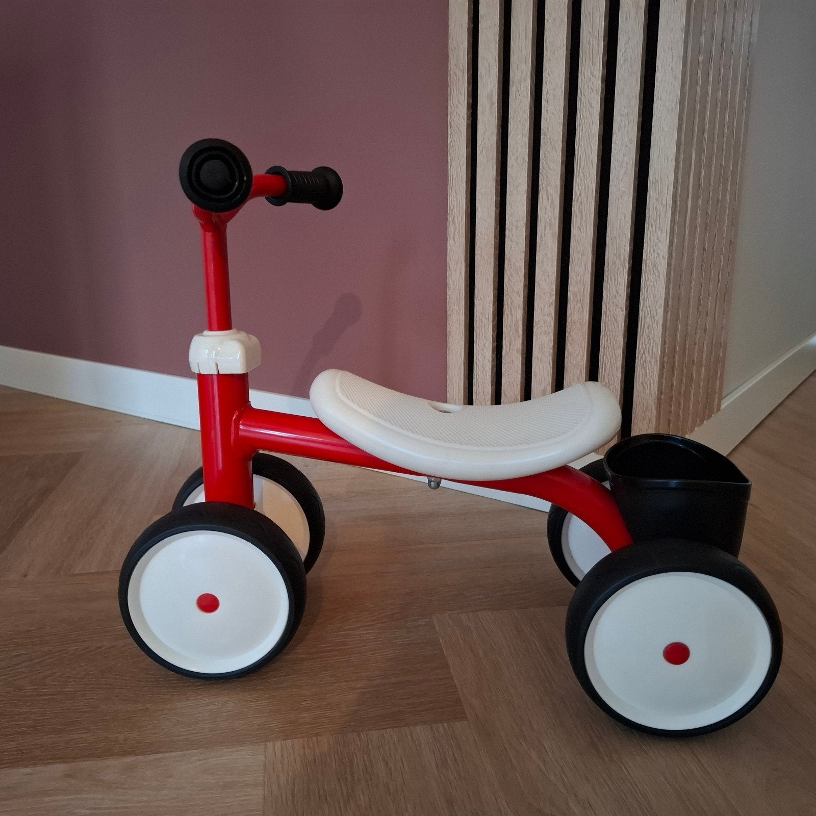 Smoby loopfietsje rood/wit, Ophalen, Gebruikt, Loopfiets