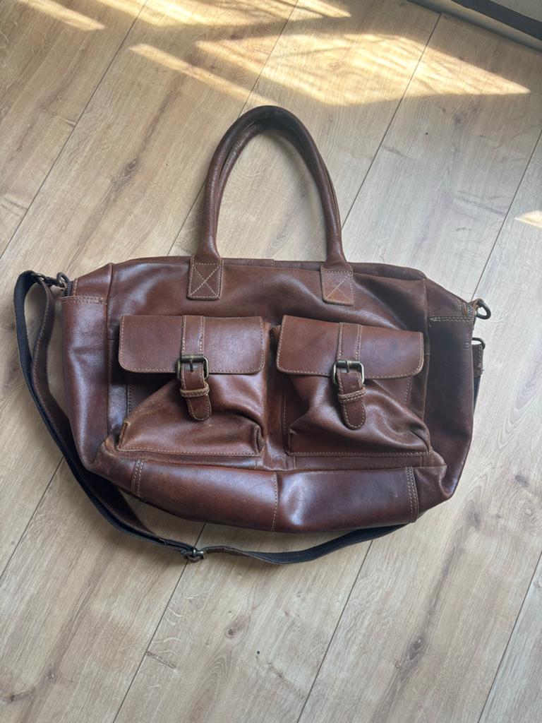 Burkely Leren Laptoptas / Aktetas - Bruin, Ophalen, Gebruikt, Bruin, Overige typen